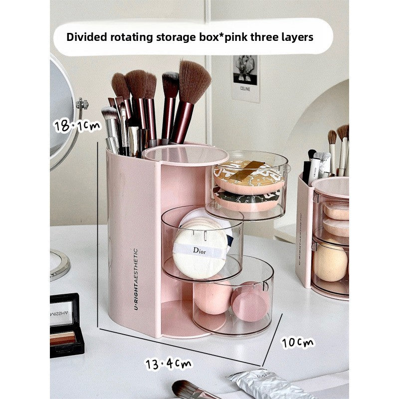 Organizador Giratorio de Brochas de Maquillaje