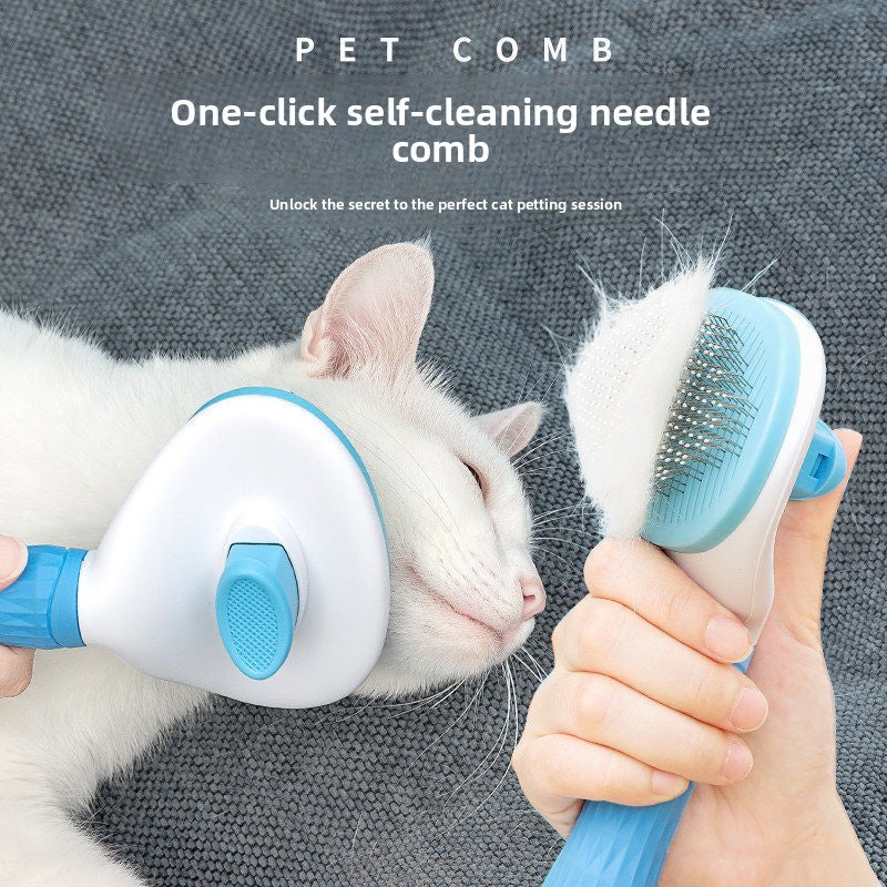 cepillo para mascotas autolimpiante