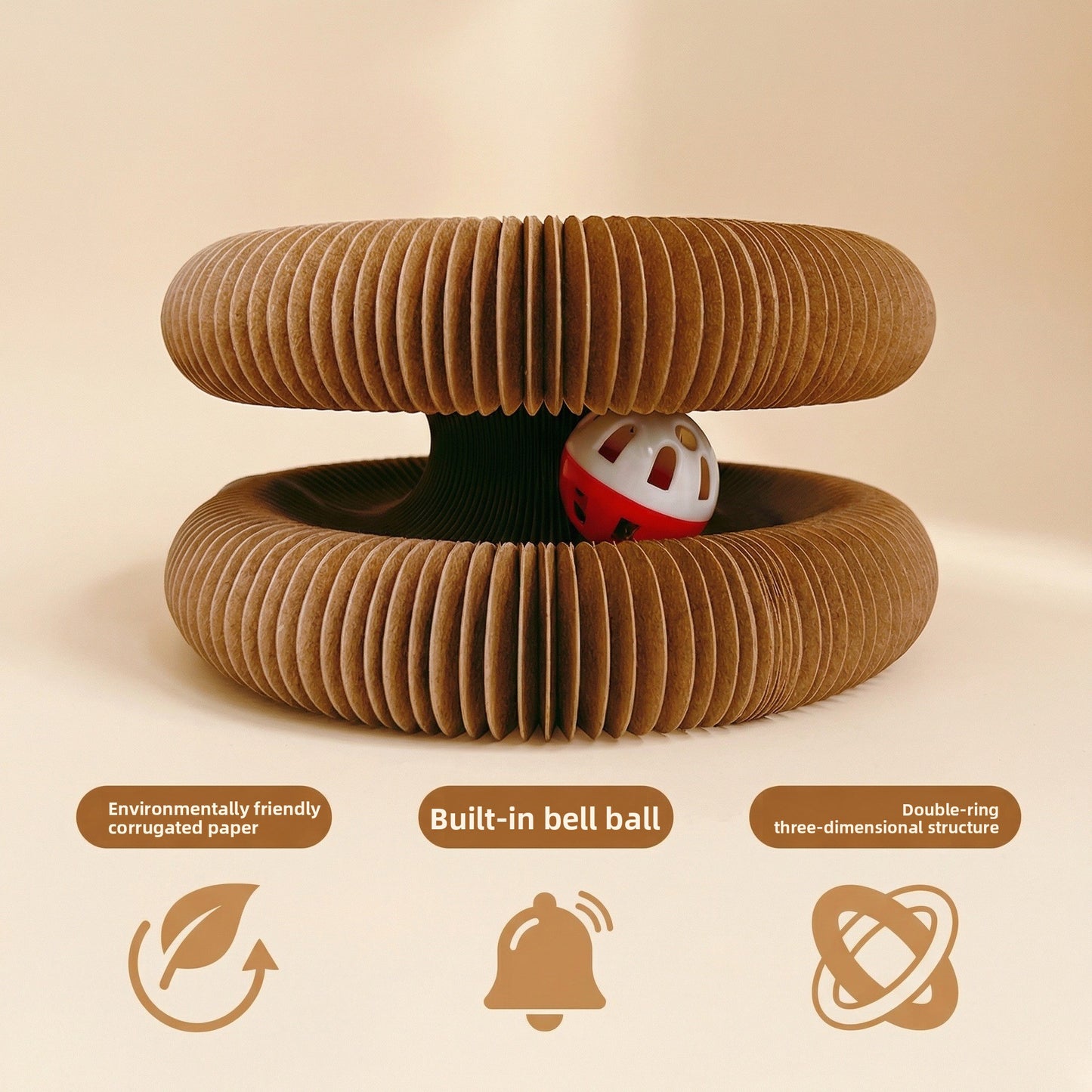 Rascador plegable de papel para mascotas