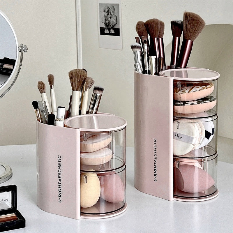 Organizador Giratorio de Brochas de Maquillaje