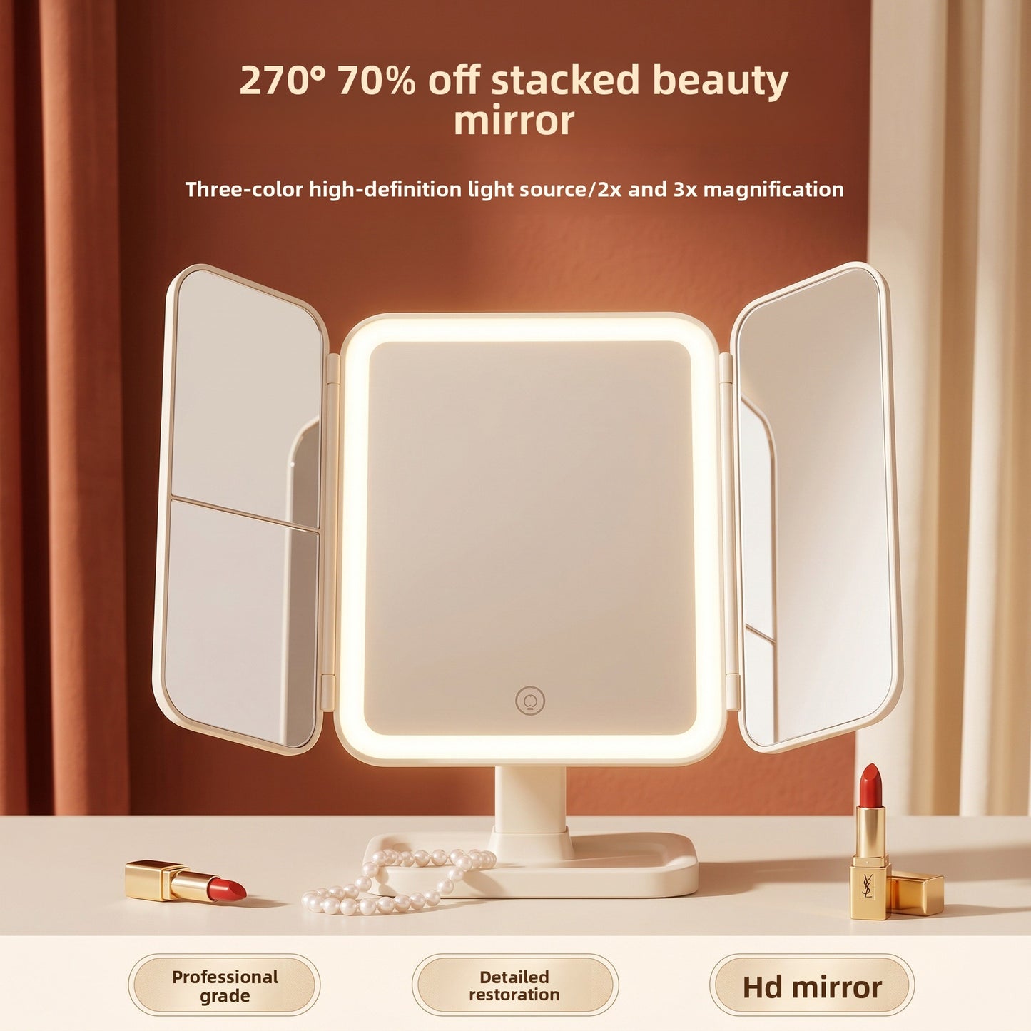 Espejo de Maquillaje LED