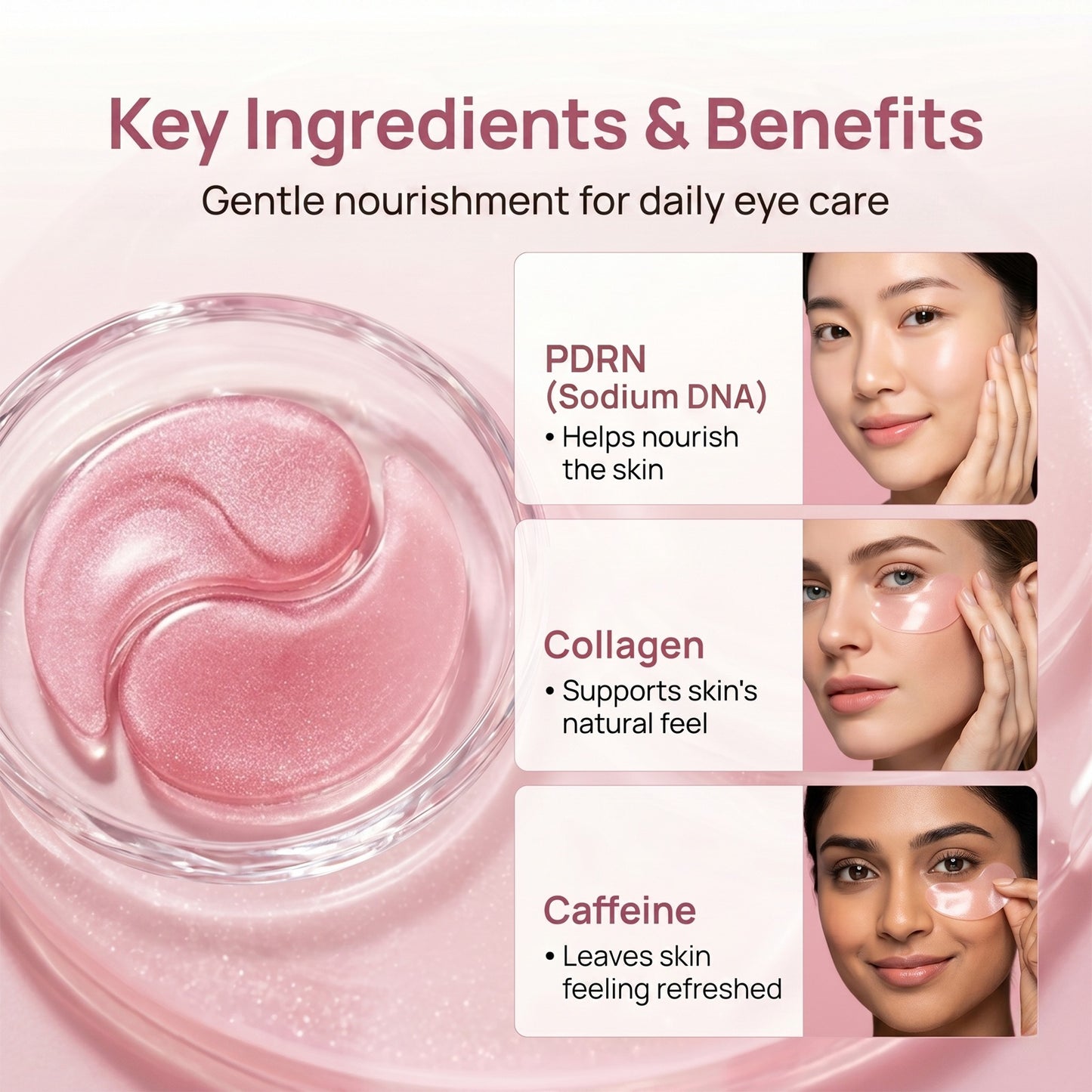 Crema de Colágeno Rosa para Ojos