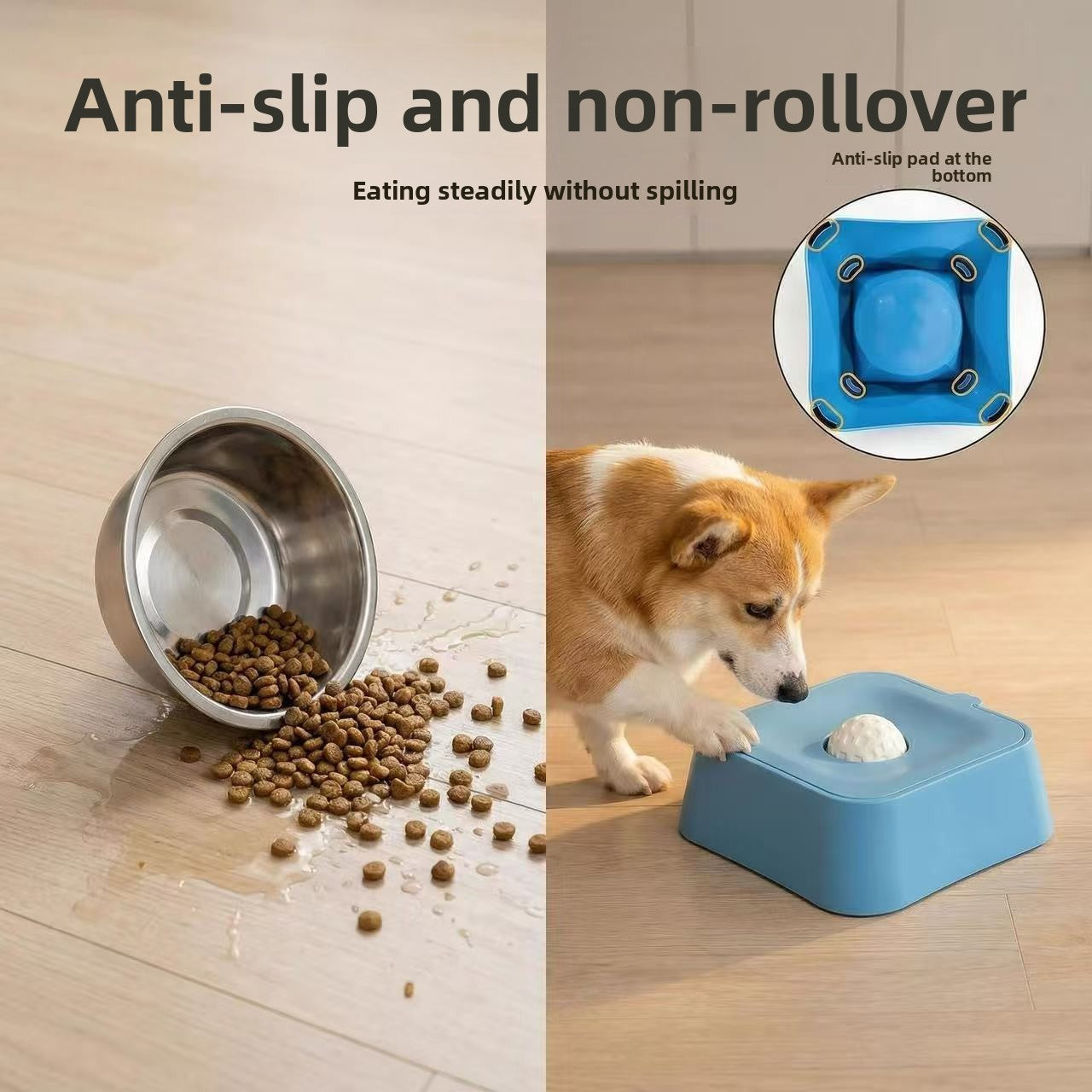 Cuenco para perros de alimentación lenta con compartimento de agua