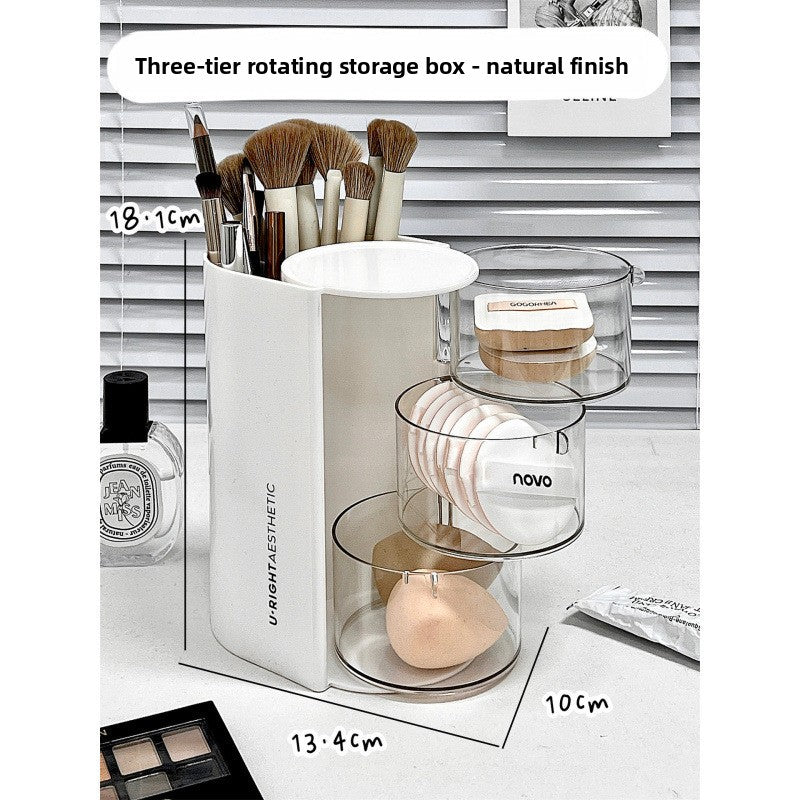 Organizador Giratorio de Brochas de Maquillaje
