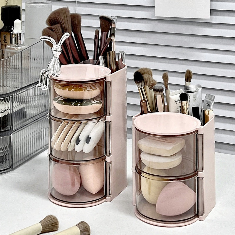 Organizador Giratorio de Brochas de Maquillaje