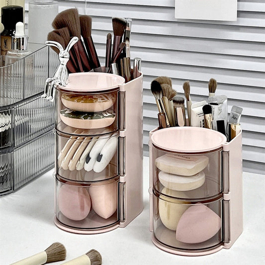 Organizador Giratorio de Brochas de Maquillaje