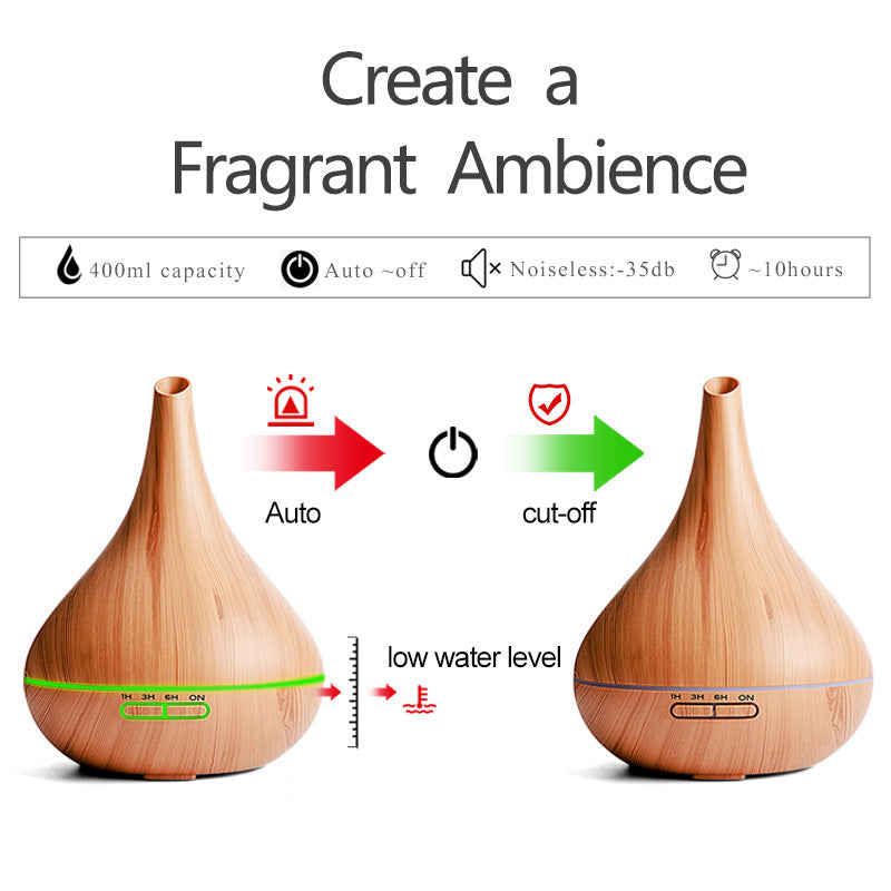 Difusor de aromaterapia de grano de madera