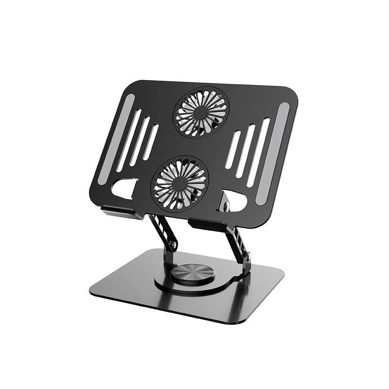 Soporte giratorio para portátil con ventilador de refrigeración