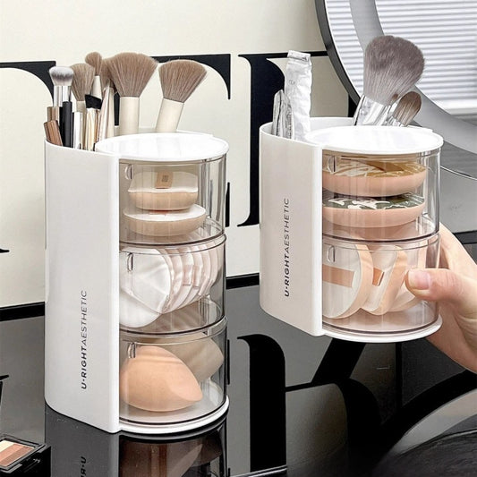 Organizador Giratorio de Brochas de Maquillaje